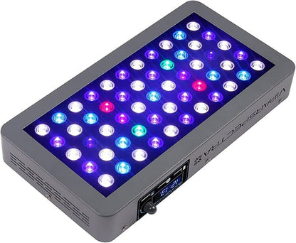 VIPARSPECTRA 165W LED Aquarium Light Dimmable Full Spectrum LED Reef Lights for Coral Saltwater Fish Tank, Remote/Timer Control, Programmable Auto On/Off, Blue/White Dual Channel Brightness 0-100% VIPARSPECTRA