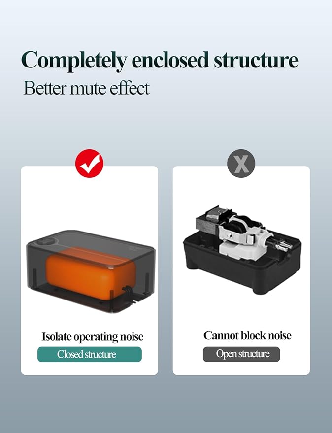 UPETTOOLS Aquarium Air Pump, Ultra Quiet Fish Tank Air Pump 5W, Adjustable Aquarium Oxygen Pump Aerator Pump, Dual Outlet Fish Air Pump for Fish Tank 10 to 180 Gallon UPETTOOLS