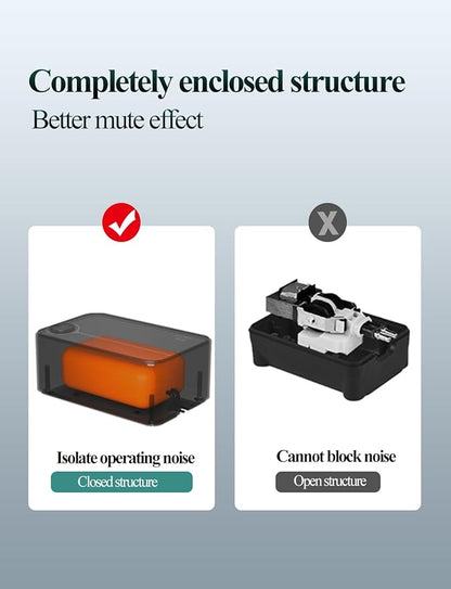 UPETTOOLS Aquarium Air Pump, Ultra Quiet Fish Tank Air Pump 5W, Adjustable Aquarium Oxygen Pump Aerator Pump, Dual Outlet Fish Air Pump for Fish Tank 10 to 180 Gallon UPETTOOLS