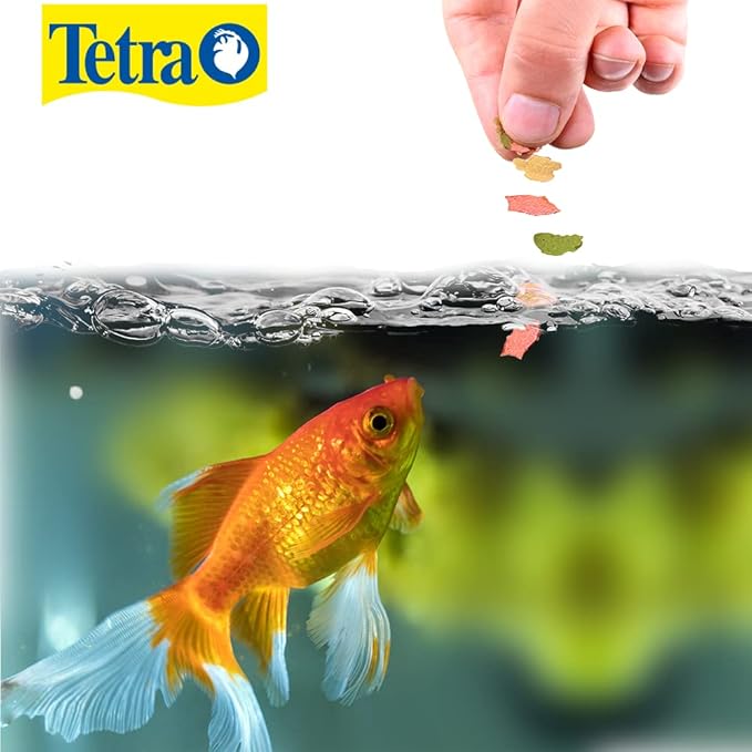 Tetra Goldfish Flakes, Nutritionally Balanced Diet For Aquarium Fish, Vitamin C Enriched Flakes, 0.42 oz Tetra