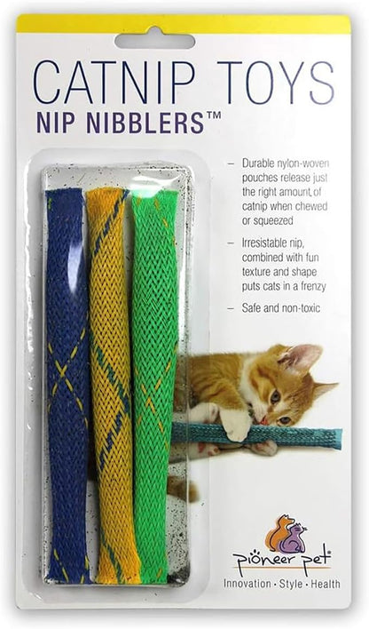 Pioneer Pet Nip Nibblers Catnip Toy – 3 Pack – Catnip Filled Toys For Indoor Cats -Teething Toy For Kittens That Bite And Chew - PAWPICO