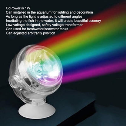 GLOGLOW Aquarium Lights, Plastic LED Fish Colourful Gradient Submersible Night Spot Light LED Aquarium Light Fish Colored Light(US Plug Colourful) Aquarium Lights GLOGLOW