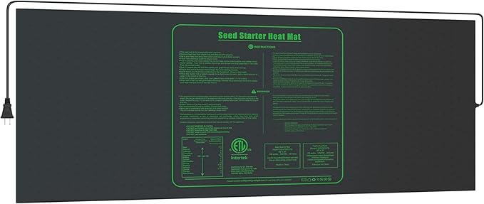 iPower Waterproof Seedling Heat Mat 48" x 20", ETL Certified Durable Germination Heating Pad, for Seed Starting Propagation iPower
