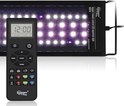 hygger Advanced Remote Control Aquarium Light Customizable Full Spectrum Fish Tank LED with DIY, Default & Weather Mode Freshwater Planted Tank hygger