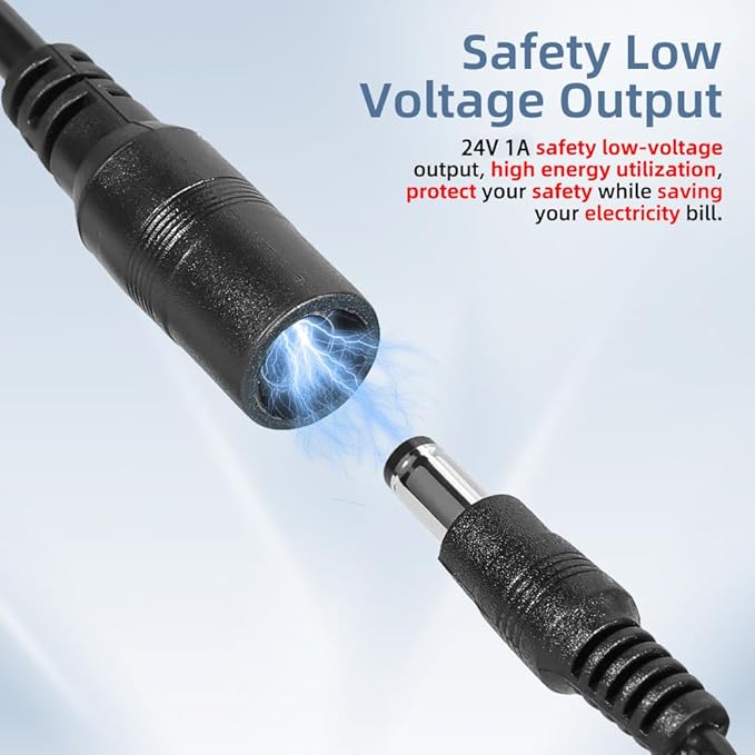 Aquarium Light LED Power Adapter AC 100-240V DC 24V 1A Replacement Power Adapter Fish Tank Light Power Supply Converter with Indicator Light DaToo