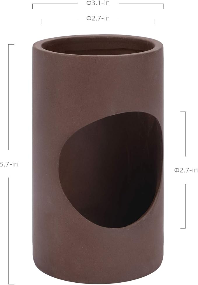 Niteangel Ceramic Hamster Tunnel & Tubes Hideout: for Dwarf Robo Syrian Hamsters Mice Rats or Other Small Animals (Tunnel - Large) Niteangel