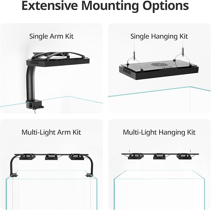 NICREW HyperReef 150 Gen 2 Reef LED Light, 150W Reef Aquarium Lighting for SPS LPS Corals and Saltwater Fish Tanks, Enhanced Violet and Blue Spectrum, Wide Angle Lens, 5 Channels Fully Programmable NICREW