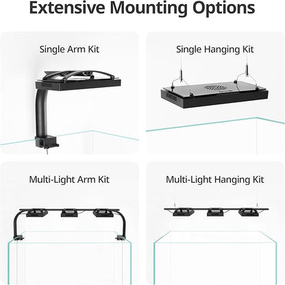 NICREW HyperReef 150 Gen 2 Reef LED Light, 150W Reef Aquarium Lighting for SPS LPS Corals and Saltwater Fish Tanks, Enhanced Violet and Blue Spectrum, Wide Angle Lens, 5 Channels Fully Programmable NICREW