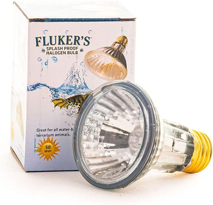 Fluker's Heavy, Duty Splash Proof Halogen Bulb for All Water Based Terrarium Animals, 50 Watt Flukers