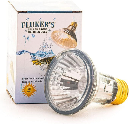 Fluker's Heavy, Duty Splash Proof Halogen Bulb for All Water Based Terrarium Animals, 50 Watt Flukers