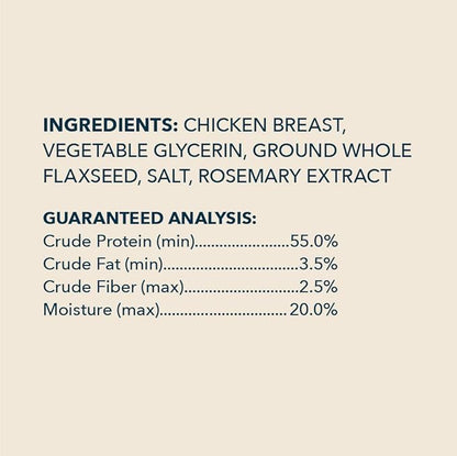 Amazon Brand – Wag Chewy Whole Muscle American Jerky Dog Treats – Chicken & Flaxseed (1 lb), Grain Free - PAWPICO