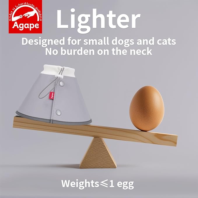 Agape Soft Dog Cone for Small Dogs & Cats, Comfy Dog Recovery Collar After Surgery, Adjustable E Collar Alternative to Stop Licking, Protective Elizabethan Collar for Pup&Kitty, Comfortable Dog Cones Agape
