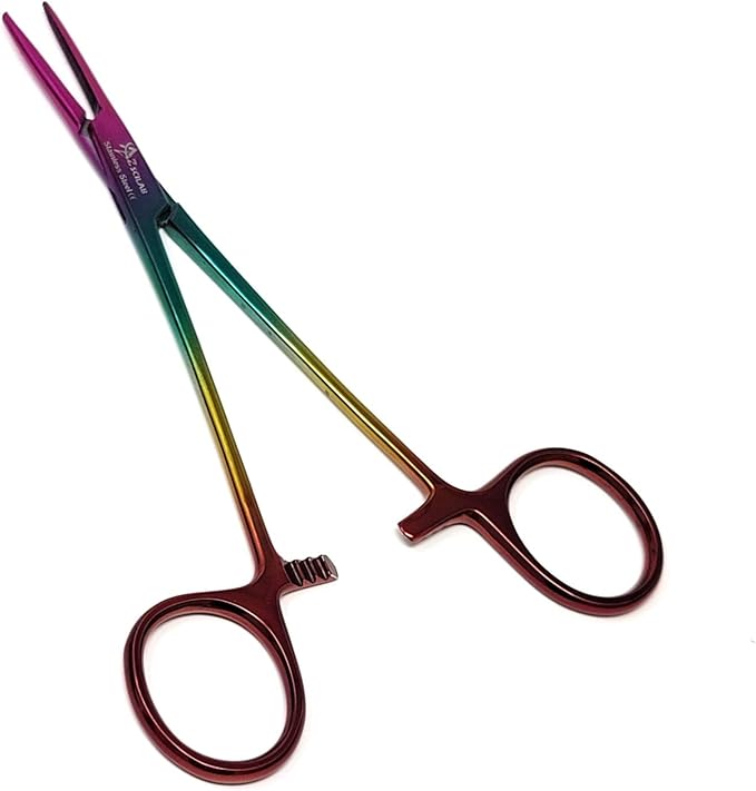 Dog Pet Ear/Nose Hair Puller Grooming Hemostat Locking Forceps Pliers, 5.5" (14cm), Straight (Lava) A2Z+SCILAB