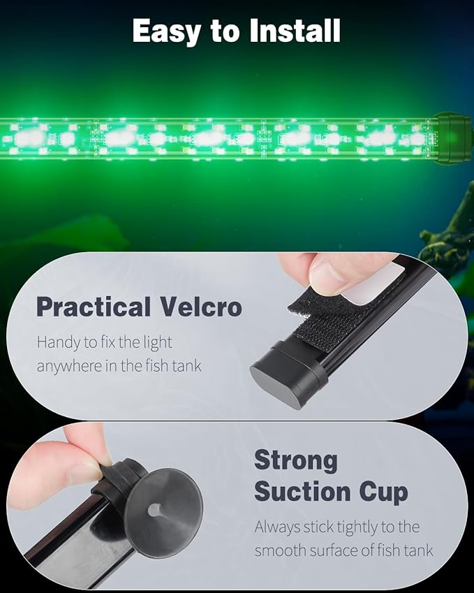 Pawfly 14W 24/7 Aquarium LED Light for 30 to 40 Fish Tank with Full Spectrum Brilliant White Blue Red Green Lights Multi-Colored LEDs with D/N Mode Single Color Effect Timer and Adjustable Brightness Pawfly