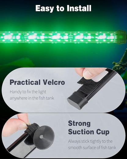 Pawfly 14W 24/7 Aquarium LED Light for 30 to 40 Fish Tank with Full Spectrum Brilliant White Blue Red Green Lights Multi-Colored LEDs with D/N Mode Single Color Effect Timer and Adjustable Brightness Pawfly