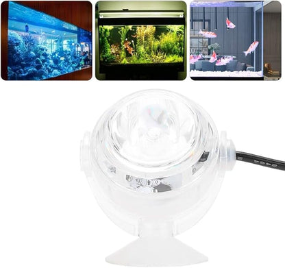 GLOGLOW Aquarium Lights, Plastic LED Fish Colourful Gradient Waterproof Submersible Night Spot Light LED Aquarium Light Fish Colored Light(US Plug Red) GLOGLOW