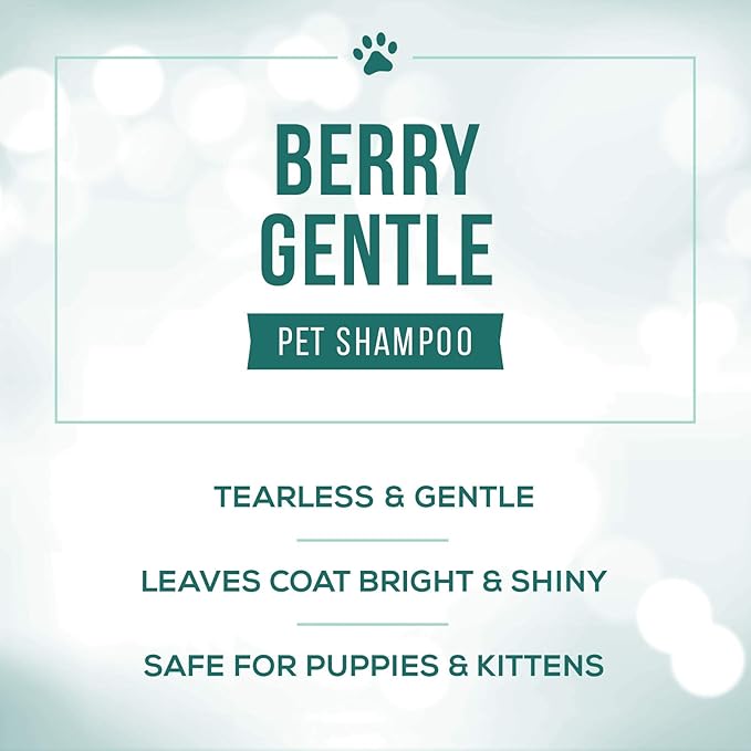 Nature's Specialties Berry Gentle Ultra Concentrated Face and Body Wash for Pets, Makes up to 2 Gallons, Natural Choice for Professional Groomers, Gently Cleanses The Skin and Coat, Made in USA, 16 oz NaturesSpecialties