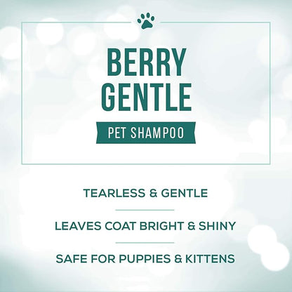 Nature's Specialties Berry Gentle Ultra Concentrated Face and Body Wash for Pets, Makes up to 2 Gallons, Natural Choice for Professional Groomers, Gently Cleanses The Skin and Coat, Made in USA, 16 oz NaturesSpecialties