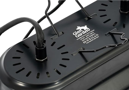 Dual Reptile Light Fixture with 2 On/Off Switches, Deep Dome Reptile Heat Lamp Fixture fit E26 Reptile Lamp, UVB Reptile Light Fixture Kit Perfect for Reptiles Amphibians Giangarden