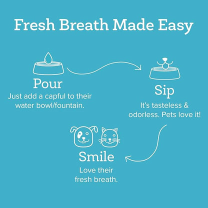 Oxyfresh Premium Pet Dental Care Solution Pet Water Additive: Best Way to Eliminate Bad Dog Breath and Cat Bad Breath - Fights Tartar & Plaque - So Easy, Just Add to Water! Vet Recommended 128 oz. Oxyfresh