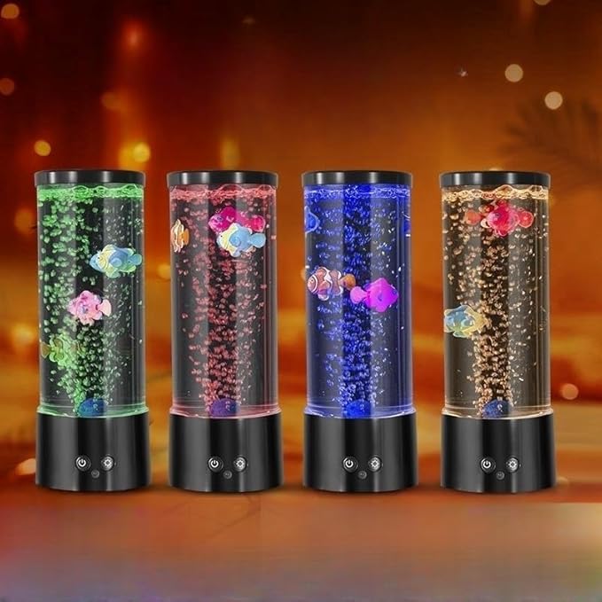 Table Lamp Bubble Fish Lamp Gift for Kids Men Women Home Decoration for Room Mood Night Light for Relaxing… ORDERSOON