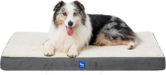 Orthopedic Dog Bed, Memory Foam Revisable Two Side with Washable Removable Cover,Large, 36”x26” - PAWPICO