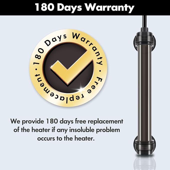 Orlushy 25W Submersible Mini Fish Tank Heater, Adjustable Aquarium Heater with Digital Display External Controller, Overheat Protection and Free Thermometer for 1-5 Gallon Freshwater & Saltwater Tank Orlushy