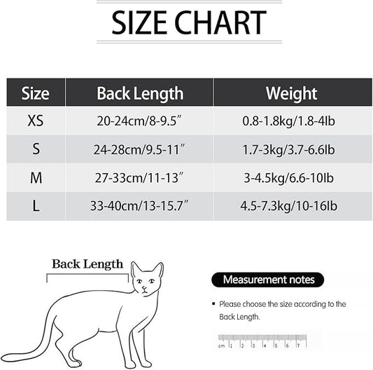 LIANZIMAU Cat Surgical Recovery Suit Professional for Male Female Dog Abdominal Wounds Cone E-Collar Alternative Anti-Licking Pet Surgical Recovery Pajama Suit Soft Fabric Onesie for Cats Lianzimau