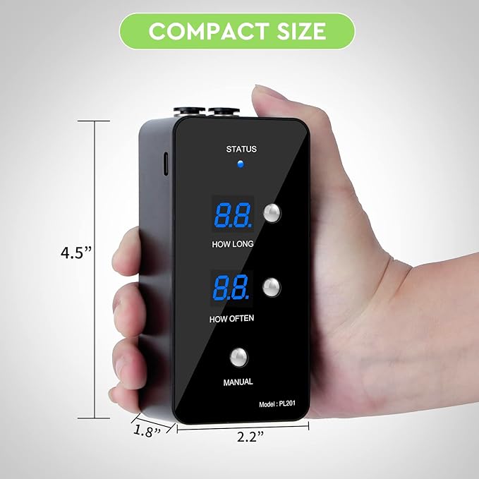 Moistenland Reptile Humidifier, Misting System for Reptile Terrariums, Automatic Misting System with Adjustable Spray Nozzles, Black Moistenland