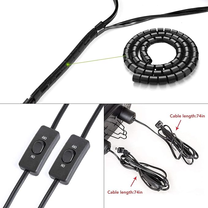 REPTI ZOO Dual Reptile Light Fixture for Reptile Dome UVB Lamp Fixture Dual Reptile Reflector Dome Lamp Cap Combo Integration Design Heat Lighting Lamp Kit REPTIZOO