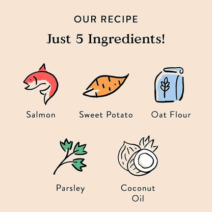 Bocce's Bakery Fish & Chips Treats for Dogs - Special Edition Wheat-Free Dog Treats, Made with Real Ingredients, Baked in The USA, All-Natural Salmon & Sweet Potato Biscuits, 5 oz - PAWPICO