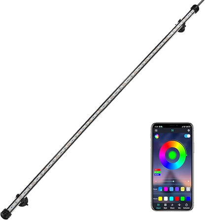 GreenSun Fish Tank Aquarium Light: Submersible Led Lamp - 108 Inch Waterproof Strip Spotlight with APP Control GreenSun