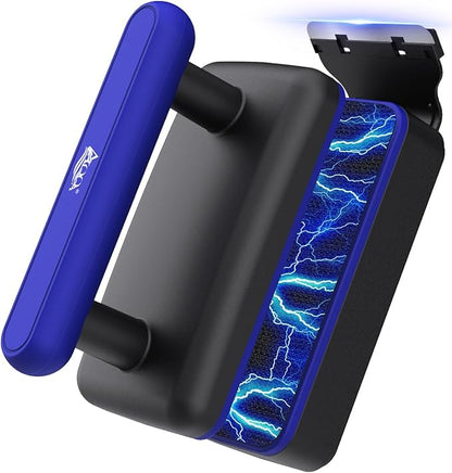 AQQA Magnetic Aquarium Fish Tank Glass Cleaner, Dual-Blades Algae Scraper Glass Cleaner Scrubber, Double Side Floating Aquarium Magnetic Brush for 0.4-1.0 Inch Thick Glass Aquariums Tank (XL) AQQA