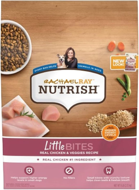 Nutrish Rachael Ray Little Bites Dry Dog Food, Chicken & Veggies Recipe for Small Breeds, 6 Pounds - PAWPICO