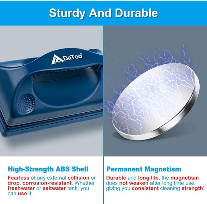 Aquarium Mini Magnetic Scrubber Scraper Small Fish Tank Cleaner Nano Glass Aquarium Cleaning Tools with Super Strong Magnet (Max) DaToo