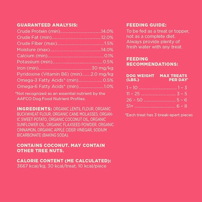 Amazon Brand - Wag Expedition Human Grade Organic Biscuits Dog Treats, Non-GMO, Gluten Free, Sweet Potato & Flaxseed, 10oz (Pack of 2) - PAWPICO