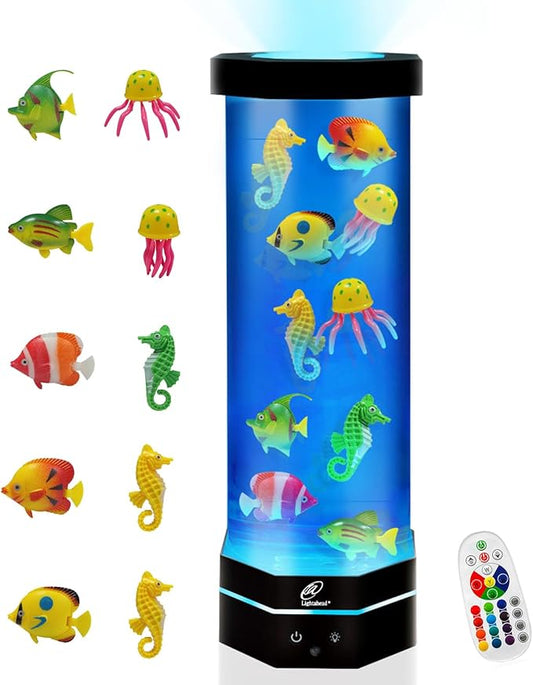 Lightahead LED Fantasy Fish Lamp with Color Changing Light Effects. A Sensory Synthetic Fish Tank Aquarium Mood Lamp. Large (15 Inches Tall) Lightahead%C2%AE