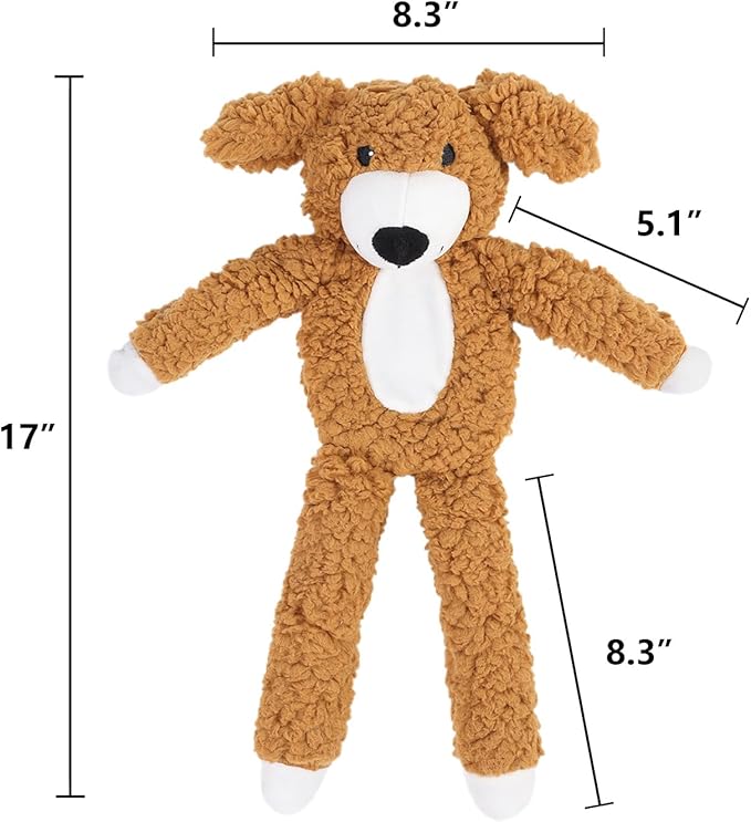 DODODOLA Dog Toys Plush Partial Stuffing Puppy Chew Toys for Teething Soft Squeaky Dog Toy to Keep Them Busy for Small Medium Big Large Dogs Pet - PAWPICO