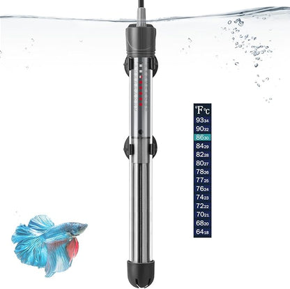 HITOP 50W 100W 300W Adjustable Aquarium Heater, Submersible Fish Tank Heater Thermostat with Suction Cup (300W) HITOP-FocusonAquarium
