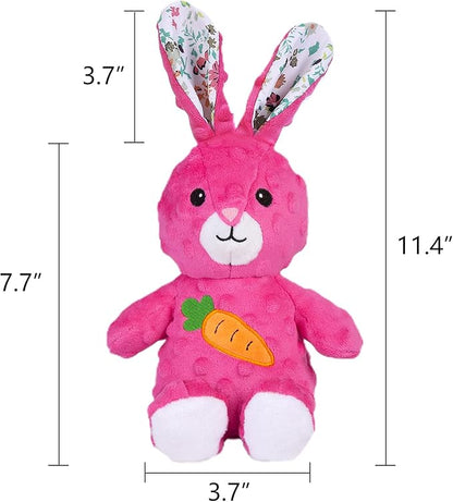DODODOLA Dog Toys Stuffed Dog Toy with Crinkle Paper Cute Rabbit Plush Bunny Squeaky Dog Easter Toys Dog Chew Toys for Medium Large Breed - PAWPICO
