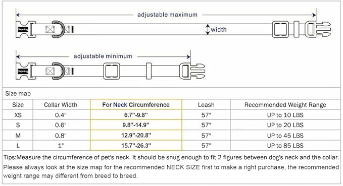 Ihoming Puppy Collar and Leash Set for Daily Outdoor Walking Running Training, Geometric Design for Extra Small Boys Girls Dogs Cats Pets, XS-Up to 10LBS Ihoming