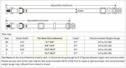 Ihoming Puppy Collar and Leash Set for Daily Outdoor Walking Running Training, Geometric Design for Extra Small Boys Girls Dogs Cats Pets, XS-Up to 10LBS Ihoming