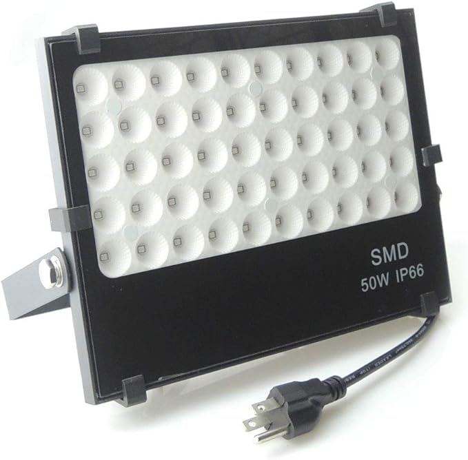 110V 50W Slim Waterproof Ultra Violet UV LED Flood Black Light Blacklight for Party Supplies, Glue Curing, Neon Glow, Glow in The Dark, with US Plug QUANS