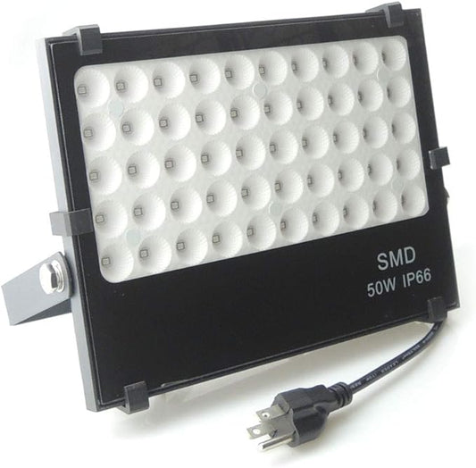 110V 50W Slim Waterproof Ultra Violet UV LED Flood Black Light Blacklight for Party Supplies, Glue Curing, Neon Glow, Glow in The Dark, with US Plug QUANS