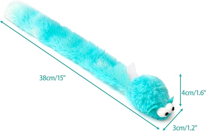 CHIWAVA 4 Packs 15 Inch Long Soft Plush Cat Toys Mice with Bell Rustle Sound Small Mouse Activity Interactive Toy - PAWPICO