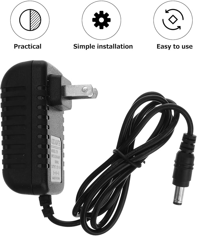 UPKOCH 12V 1A LED Power Adapter, AC110V to DC12V Switching Power Supply Converter for Aquarium Fish Tank Light, Fish Tank Strip Light Plug, US Plug UPKOCH