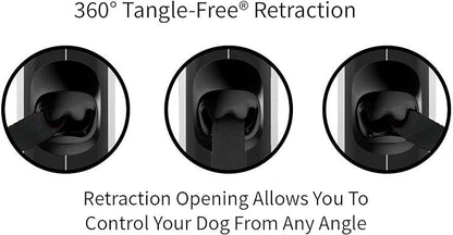 TUG XL 360° Tangle-Free Retractable Dog Leash with Anti-Slip Handle | 26 ft Strong Nylon Tape | One-Handed Brake, Pause, Lock (Extra Large, White) TUG