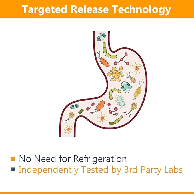 NewRhythm Probiotics 50 Billion CFU 20 Strains, 120 Veggie Capsules, Targeted Release Technology, Stomach Acid Resistant, No Need for Refrigeration, Non-GMO, Gluten Free NewRhythm