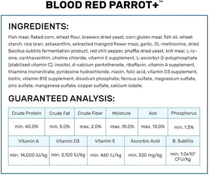 Hikari Blood Red Parrot+ Fish Food, Medium Pellet, 11.7 oz. (333g) Hikari