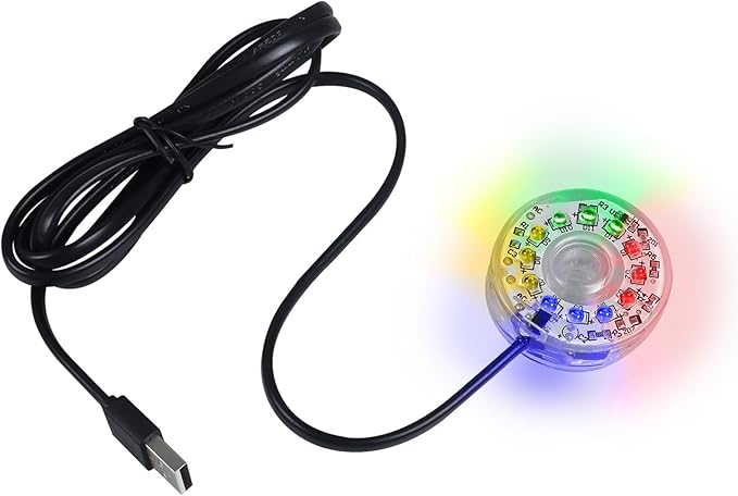 DONGKER LED Aquarium Light,Colorful Waterproof USB Fish Tank Lamp with Fixed Suction Cup Underwater Light for Aquariums Fish Tanks DONGKER